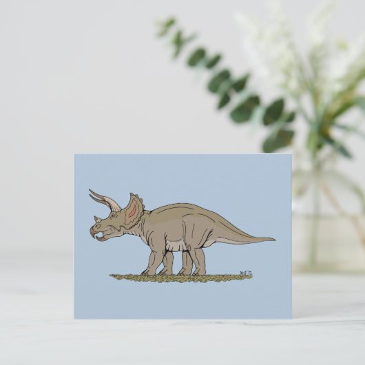 Cretacous Dinosaur Triceratops Briefkaart (Staand voorkant)