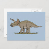 Cretacous Dinosaur Triceratops Briefkaart (Voorkant / Achterkant)