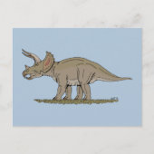 Cretacous Dinosaur Triceratops Briefkaart (Voorkant)