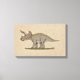 Cretacous Dinosaur Triceratops Canvas Afdruk