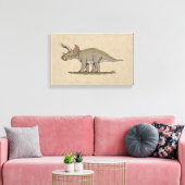 Cretacous Dinosaur Triceratops Canvas Afdruk (Insitu (Woonkamer))