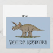 Cretacous Dinosaur Triceratops Kaart (Voorkant / Achterkant)