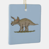 Cretacous Dinosaur Triceratops Keramisch Ornament (Rechts)