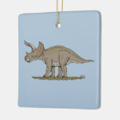 Cretacous Dinosaur Triceratops Keramisch Ornament (Links)