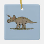Cretacous Dinosaur Triceratops Keramisch Ornament (Voorkant)