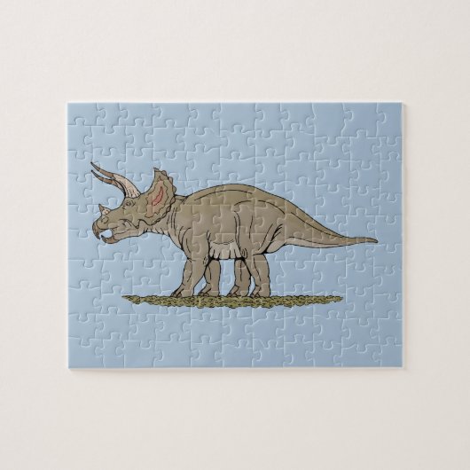 Cretacous Dinosaur Triceratops Legpuzzel (Horizontaal)