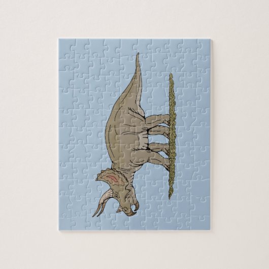 Cretacous Dinosaur Triceratops Legpuzzel (Verticaal)