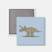 Cretacous Dinosaur Triceratops Magneet (Voorkant / Achterkant)