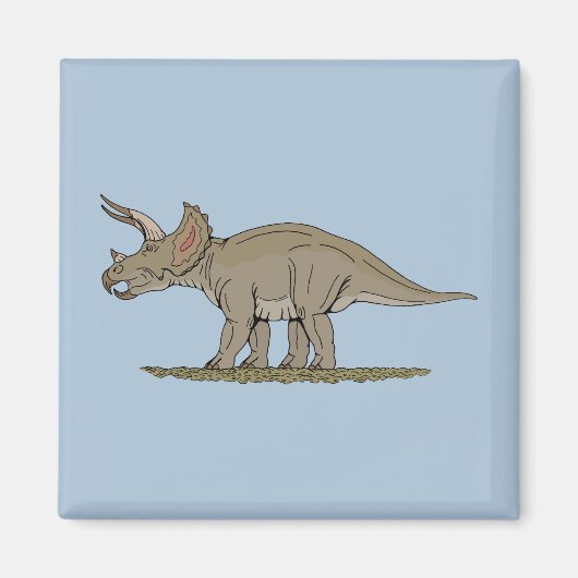 Cretacous Dinosaur Triceratops Magneet (Voorkant)