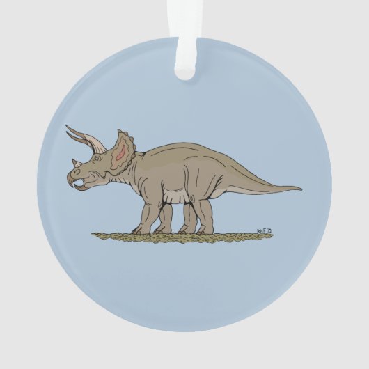 Cretacous Dinosaur Triceratops Ornament (achterkant)