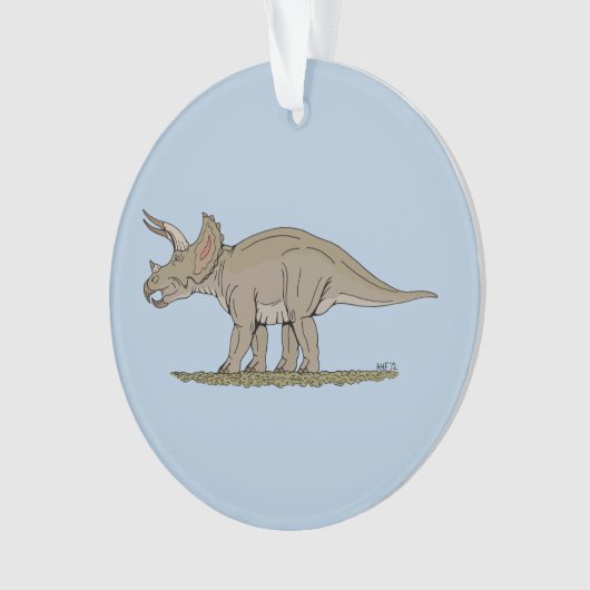 Cretacous Dinosaur Triceratops Ornament (voorkant)