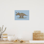 Cretacous Dinosaur Triceratops Poster (Keuken)