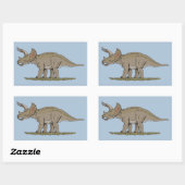 Cretacous Dinosaur Triceratops Rechthoekige Sticker (Vel)