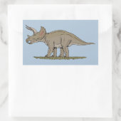 Cretacous Dinosaur Triceratops Rechthoekige Sticker (Tas)