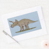 Cretacous Dinosaur Triceratops Rechthoekige Sticker (Envelop)