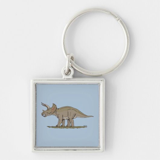 Cretacous Dinosaur Triceratops Sleutelhanger (Voorkant)