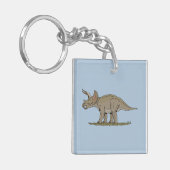 Cretacous Dinosaur Triceratops Sleutelhanger (Voorkant Links)