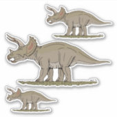 Cretacous Dinosaur Triceratops Sticker (Voorkant)