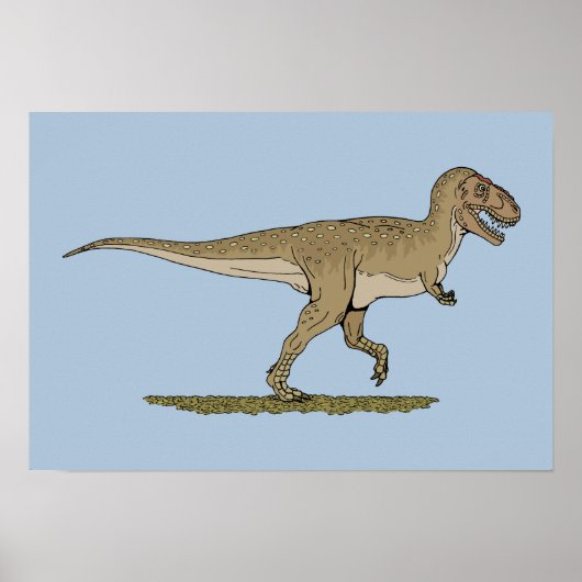 Cretacous Dinosaur Tyrannosaurus rex Poster (Voorkant)