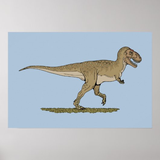 Cretacous Dinosaur Tyrannosaurus rex Poster (Voorkant)