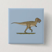 Cretacous Dinosaur Tyrannosaurus rex Vierkante Button 5,1 Cm (Voorkant)