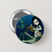 "Cretacous Mermaid"-Button Ronde Button 5,7 Cm (Voorkant /achterkant)