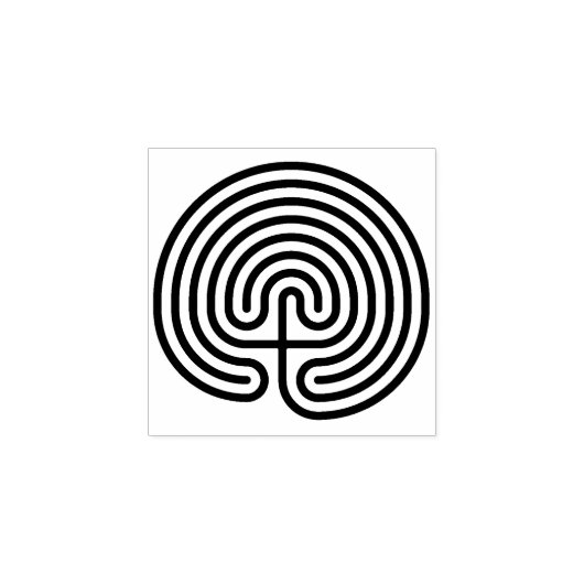 Cretan Labyrinth Stamp, Maze Stamp, Greek Mytholog Rubberstempel (Afrduk)