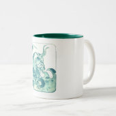 Cretan Rubbing Tweekleurige Koffiemok (Voorkant rechts)