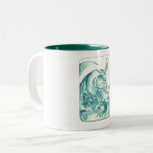 Cretan Rubbing Tweekleurige Koffiemok (Voorkant links)