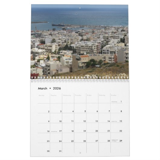 Crete 2026 Calendar Kalender (Mar 2026)