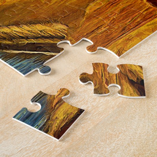 Crete.Evening in de kleuren van de zonsondergang. Legpuzzel (Zijkant)