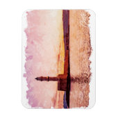 Crete Greece Oil Paint Sunset Art Magneet (Verticaal)