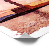 Crete Greece Oil Paint Sunset Art Poster (Hoek)