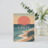 Crete  minimalistisch briefkaart (Staand voorkant)