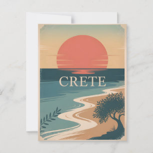 Crete  minimalistisch briefkaart