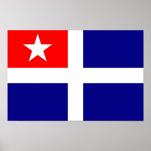 crete regio vlag griekenland symbool poster (Voorkant)