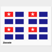 crete regio vlag griekenland symbool rechthoekige sticker (Vel)