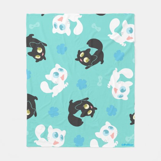 Créu & Petita Cuddle Blanket (aqua) Fleece Deken (Voorkant)