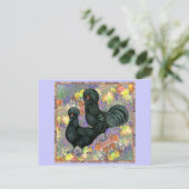 Crevecoeurs en bloemen briefkaart (Staand voorkant)