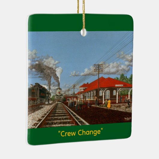 "Crew Change" by Tom Rock Ceramic Ornament (Rechts)