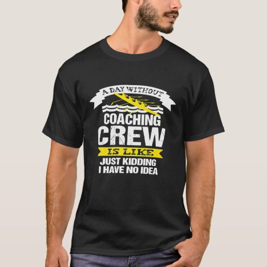 Crew Coach Grappig Roeiteam Premium T-shirt (Voorkant)