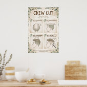 Crew Cut Stap voor Stap Poster (Keuken)
