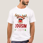 Crew Funny Reindeer Matching T-shirt (Voorkant)