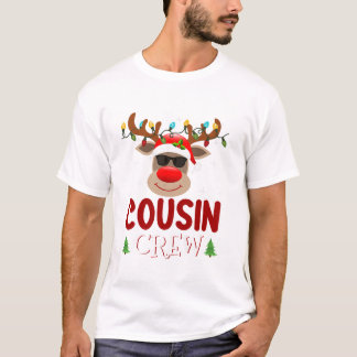 Crew Funny Reindeer Matching T-shirt