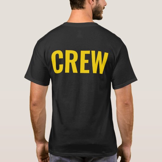 Crew gepersonaliseerde werknemer werk T-shirt (Achterkant)