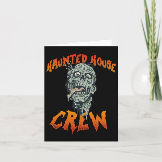 Crew Haunted Bewitch House - Halloween Kaart (Voorkant)