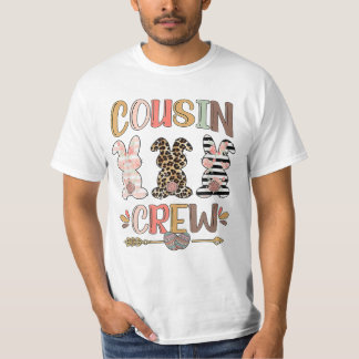 Crew Leopard Easter Bunny Rabbit T-shirt