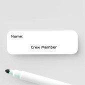 Crew Lid Pinback Naamlabel Knop Naamplaatje (In situ)