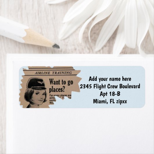 Crew Member Vintage Advertisement Etiket (Insitu)