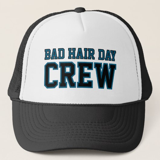 Crew met slechte haar dag, Grappige op maat Trucker Pet (Voorkant)